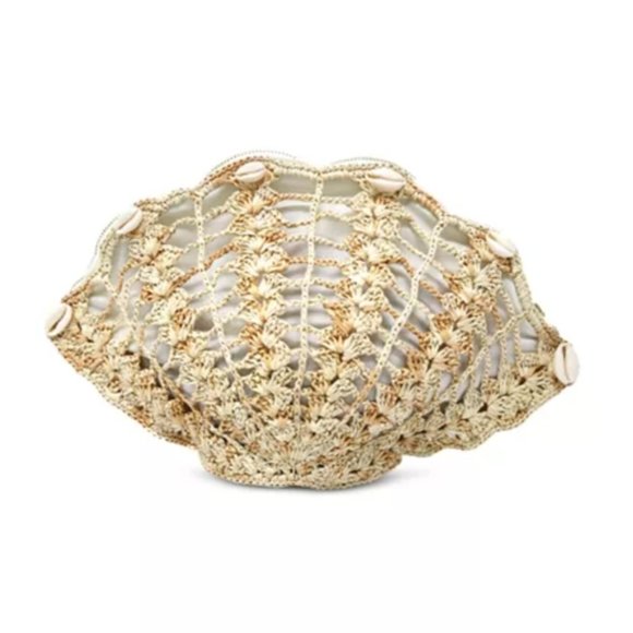 Sensi studio seashell woven crochet clutch NEW - Picture 2 of 13